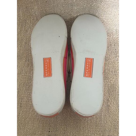 Sperry Top Sider Pink and Orange Boat Shoe Womens Size 7.5 - Picture 8 of 9